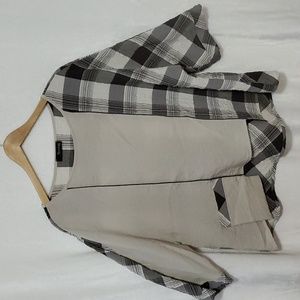 Moonlight Y&S Fashion Design Plaid Relax Fit Top